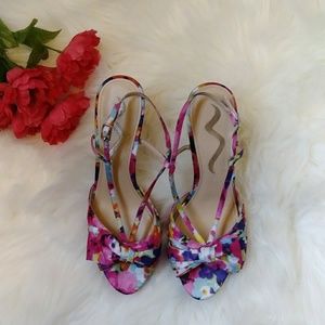 designer floral heels